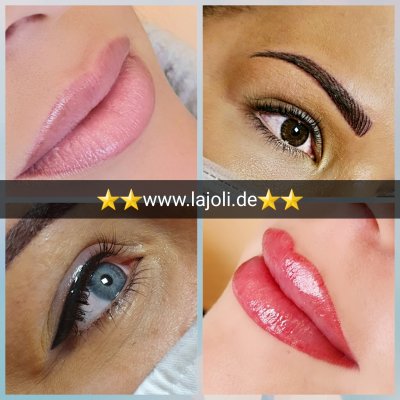 Lippen, Augenbrauen, Lidstriche  Permanent Make Up - LAJOLI Hamburg Lips, Eyebrows, Eyeliner