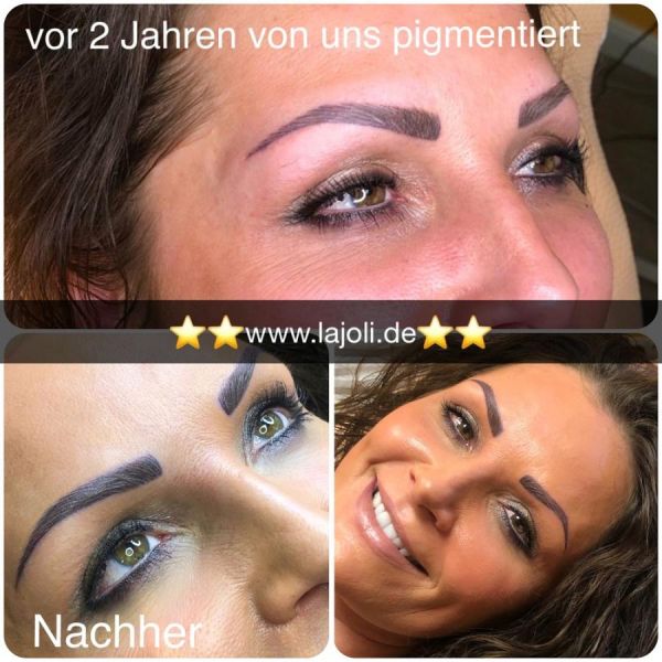 Augenbrauen Permanent Make-Up Bilder von LAJOLI Profi M.Leja Hamburg - eyebrow blading