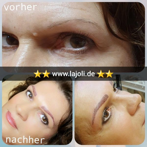 Augenbrauen Permanent Make-Up Bilder von Profi M.Leja von LAJOLI aus Hamburg - eyebrow blading 