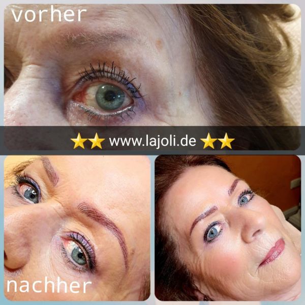 Augenbrauen Permanent Make-Up Bilder von  Elite-Profi M.Leja von LAJOLI aus Hamburg - eyebrow blading 