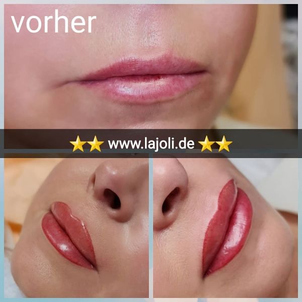 Lippen Permanent Make Up Bilder von Top-Elite Linergistin® Manuela Leja  LAJOLI Red Lips Hamburg