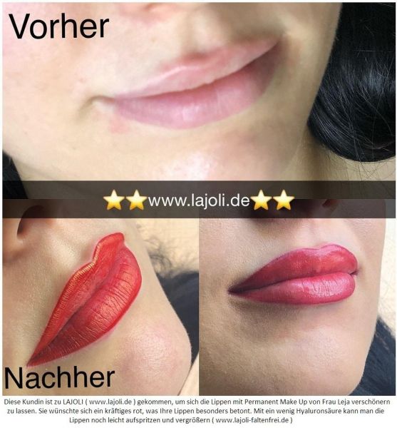 LAJOLI Lippen Permanent Make-Up Bilder  / Kosmetik Hamburg - Lippen aufspritzen 