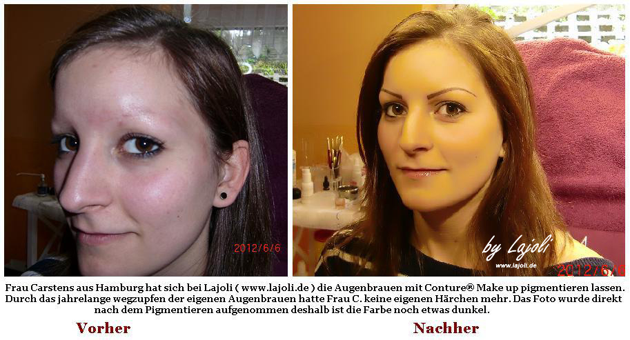 LAJOLI Permanent Make-Up / Kosmetik Hamburg Fadenlifting - Augenbrauen - www.lajoli.de