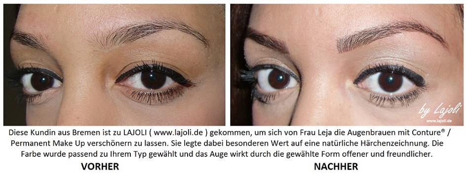LAJOLI Permanent Make-Up  Hamburg Fadenlifting - Augenbrauen - Kundin aus Bremen - Fadenlifting / Faltenunterspritzung