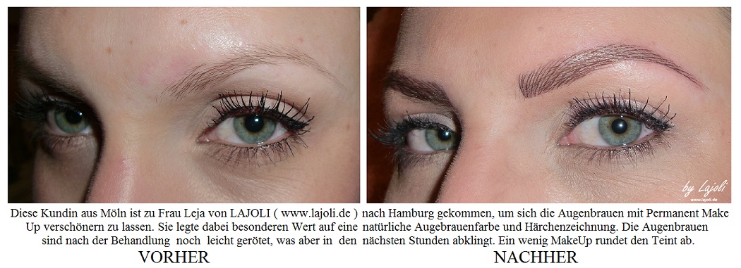 LAJOLI Augenbrauen Permanent Make-Up Bilder Hamburg - Fadenlifting / Faltenunterspritzung - www.lajoli.de
