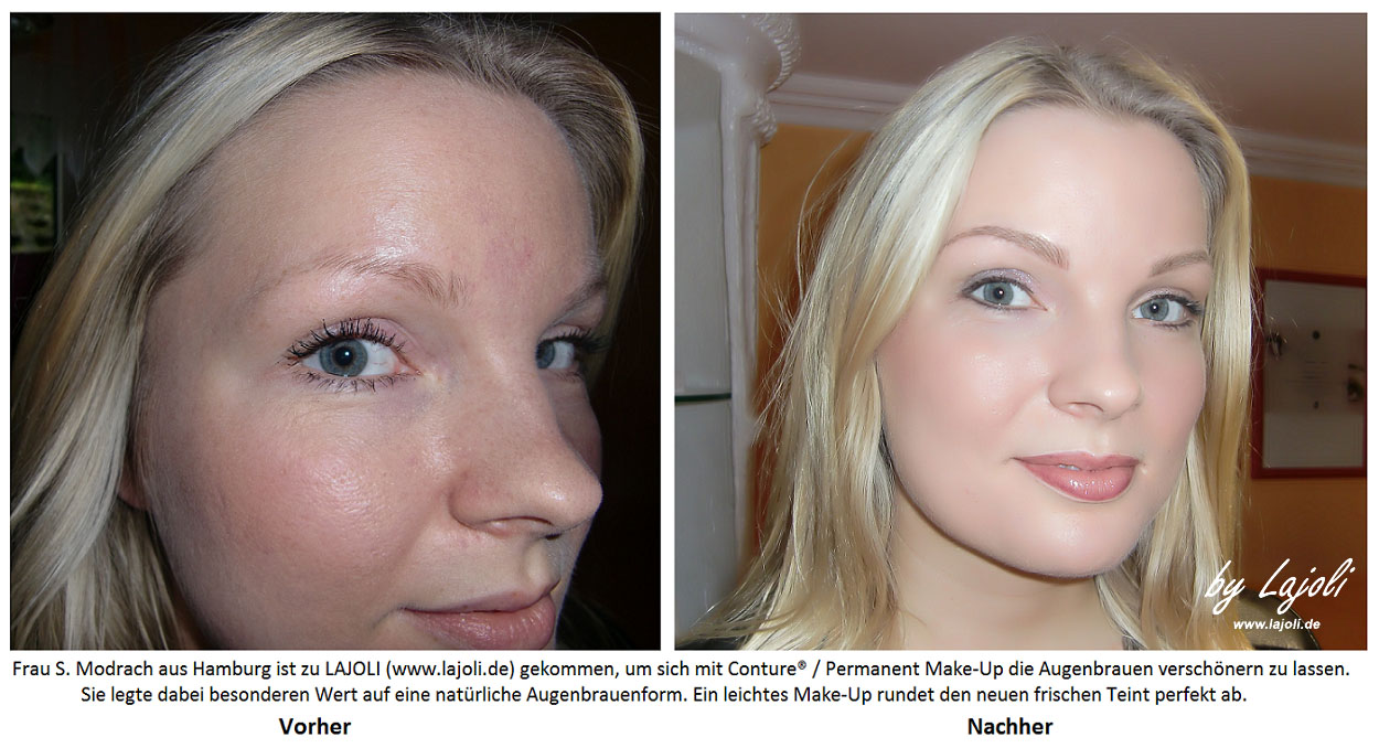 LAJOLI Permanent Make-Up / Kosmetik Hamburg Fadenlifting - Augenbrauen Frau Modrach - www.lajoli.de